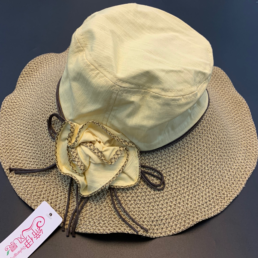 New Ruffled Sun Hat UV-Proof Straw Hat Outdoor Sun Hat Dignified Goddess Hat Sun Hat
