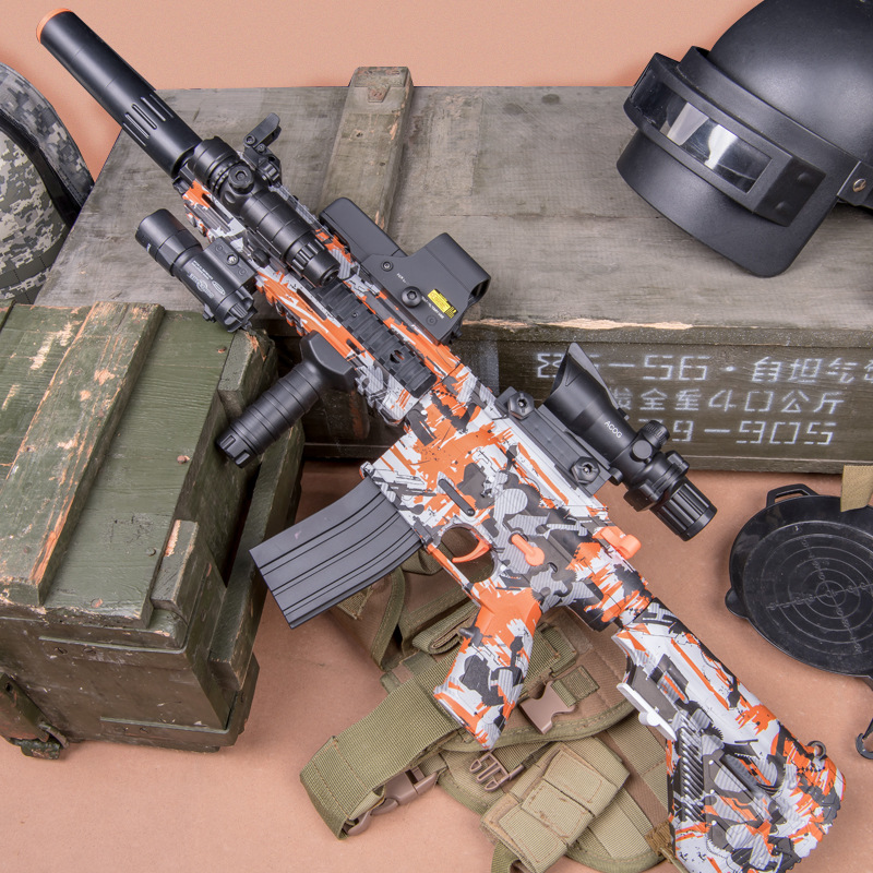 M416 Lehui hand self - integrated Jedi Survival toy eating chicken water bomb gun child toy equipped with boy sniper gun