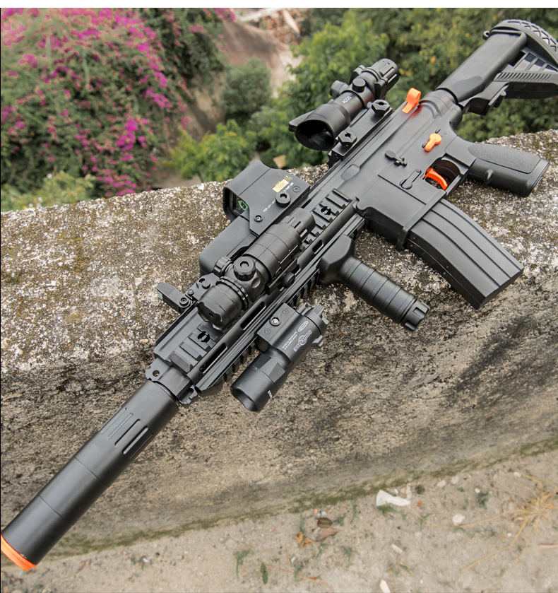 M416 Lehui hand self - integrated Jedi Survival toy eating chicken water bomb gun child toy equipped with boy sniper gun