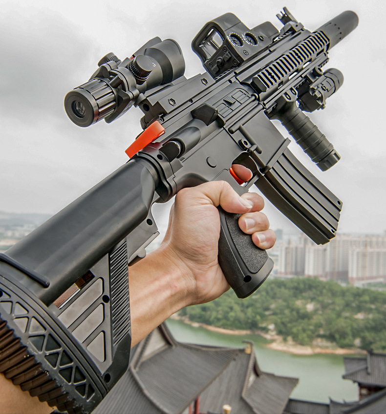M416 Lehui hand self - integrated Jedi Survival toy eating chicken water bomb gun child toy equipped with boy sniper gun