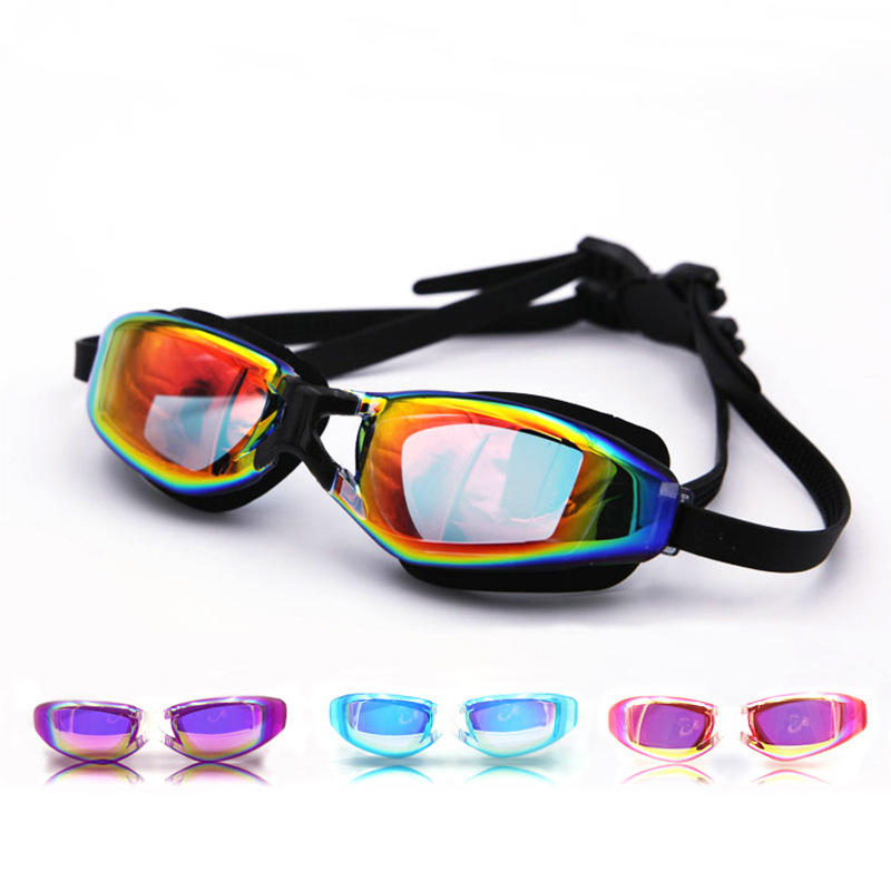 Electroplating of high - definition anti - fog waterproof silicone swimming goggles, anti - uv adult swimming goggles manufacturers direct sales