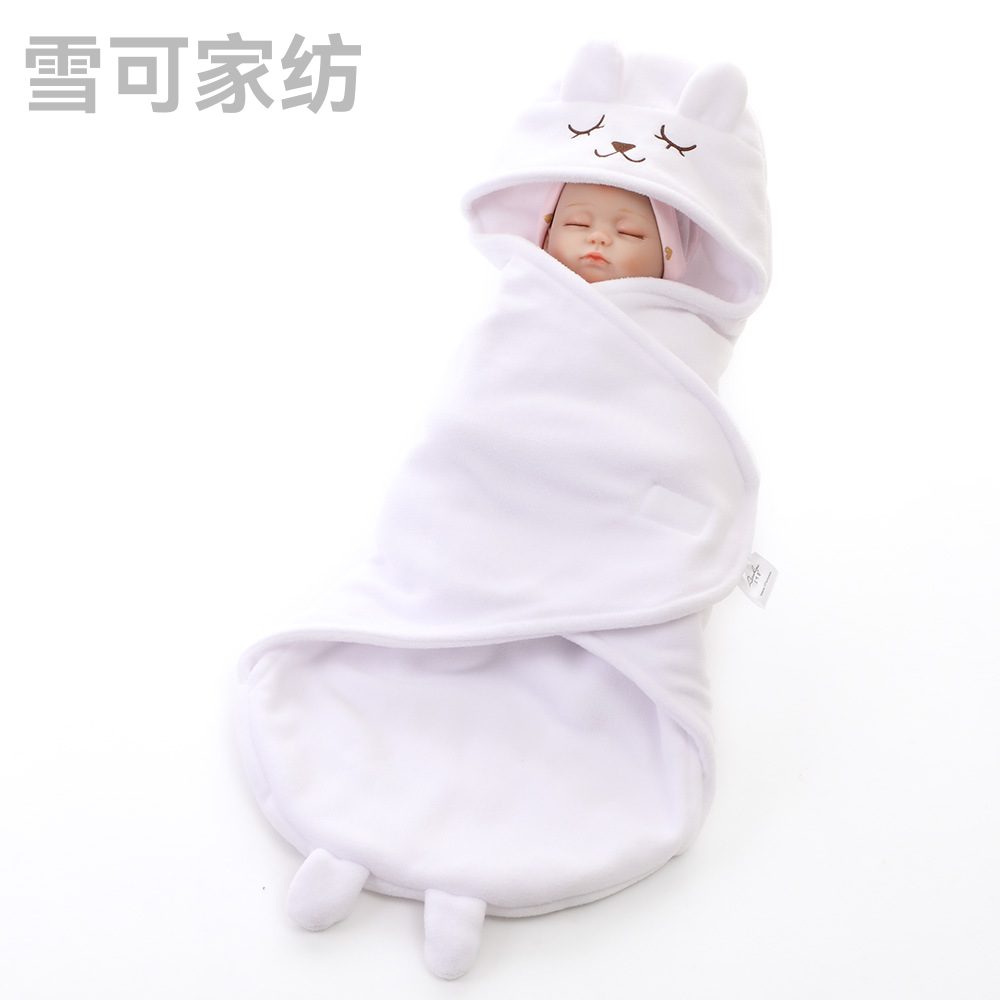 Foreign Trade Newborn Cartoon Swaddling Sleeping Bag Super Soft Autumn and Winter Children Sleeping Bag Hug Blanket