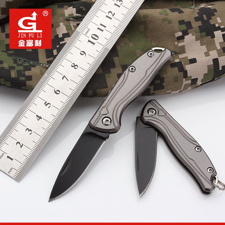 New Mini Aluminum Handle Folding Knife Stainless Steel Outdoor Survival Folding Knife Portable Lockless Pocket Knife