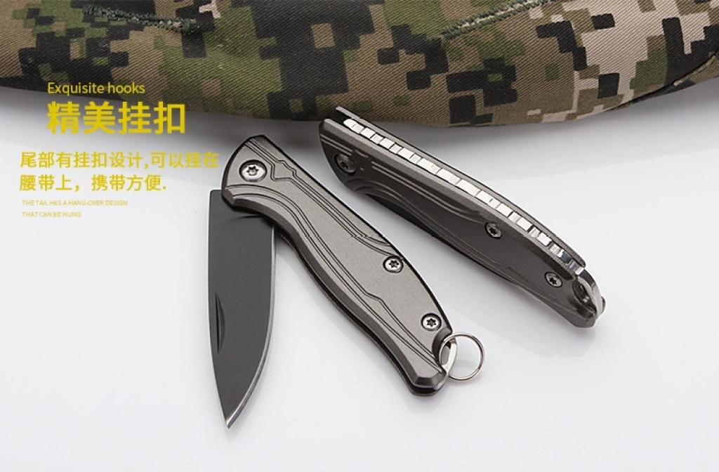 New Mini Aluminum Handle Folding Knife Stainless Steel Outdoor Survival Folding Knife Portable Lockless Pocket Knife New Mini Aluminum Handle Folding Knife Stainless Steel Outdoor Survival Folding Knife Portable Lockless Pocket Knife