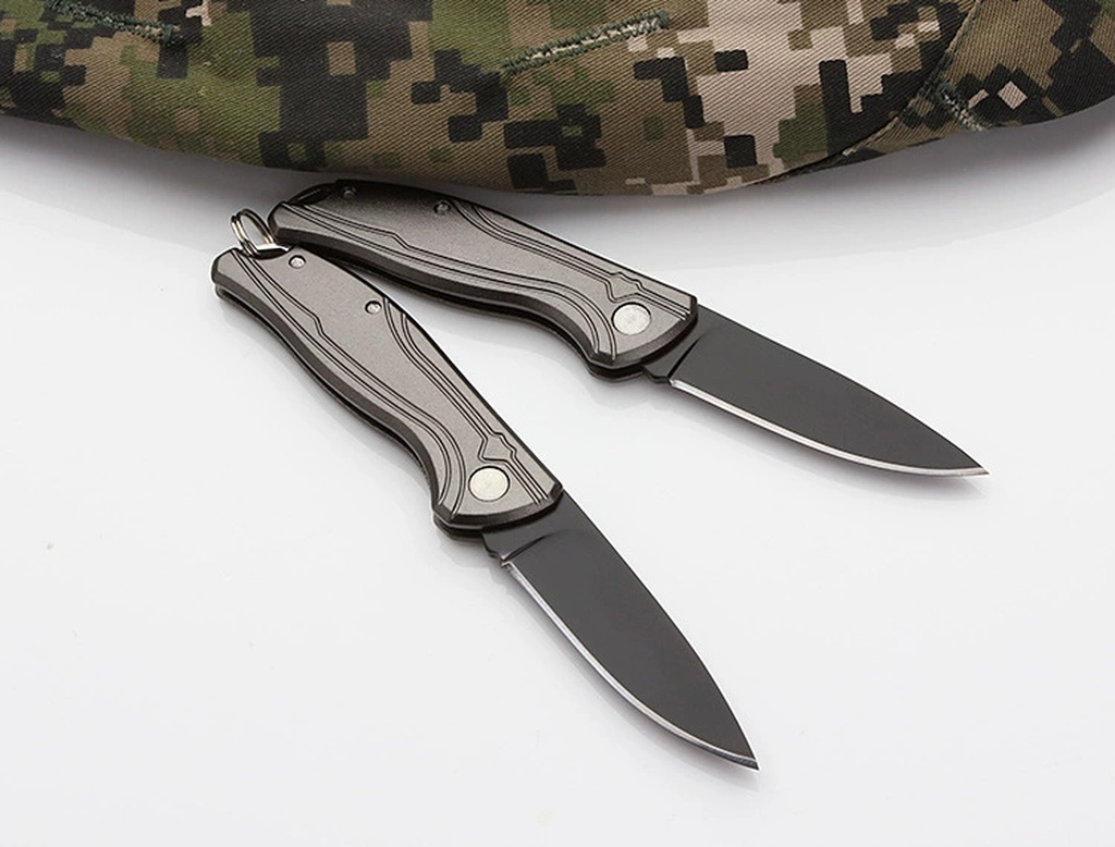New Mini Aluminum Handle Folding Knife Stainless Steel Outdoor Survival Folding Knife Portable Lockless Pocket Knife New Mini Aluminum Handle Folding Knife Stainless Steel Outdoor Survival Folding Knife Portable Lockless Pocket Knife
