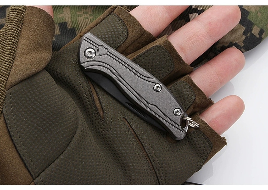 New Mini Aluminum Handle Folding Knife Stainless Steel Outdoor Survival Folding Knife Portable Lockless Pocket Knife New Mini Aluminum Handle Folding Knife Stainless Steel Outdoor Survival Folding Knife Portable Lockless Pocket Knife