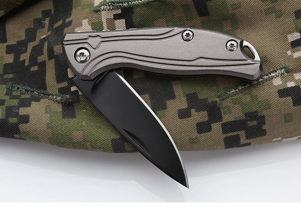 New Mini Aluminum Handle Folding Knife Stainless Steel Outdoor Survival Folding Knife Portable Lockless Pocket Knife New Mini Aluminum Handle Folding Knife Stainless Steel Outdoor Survival Folding Knife Portable Lockless Pocket Knife