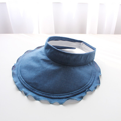 Korean Linen Foldable Hat Female Summer Sun Protection UV Protection Air Top Sun-Proof Big Brim Sun Hat Cover Face Korean Linen Foldable Hat Female Summer Sun Protection UV Protection Air Top Sun-Proof Big Brim Sun Hat Cover Face