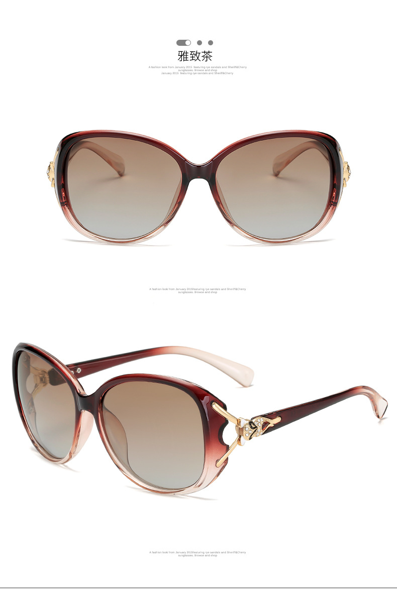 Factory New Fox Head Diamond Polarized 8842 Sunglasses Women's Fashionable Sunglasses UV-Proof Sunglasses
