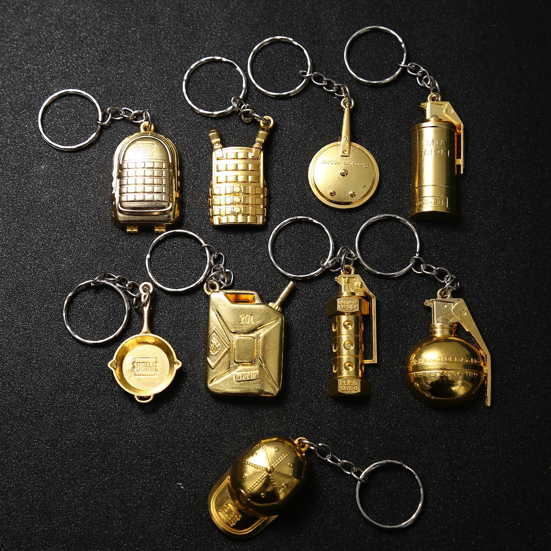 Jesus Survival Chicken Campus Peripheral Toy Alloy Pan Keychain Vest Oil Drum Backpack Keychain
