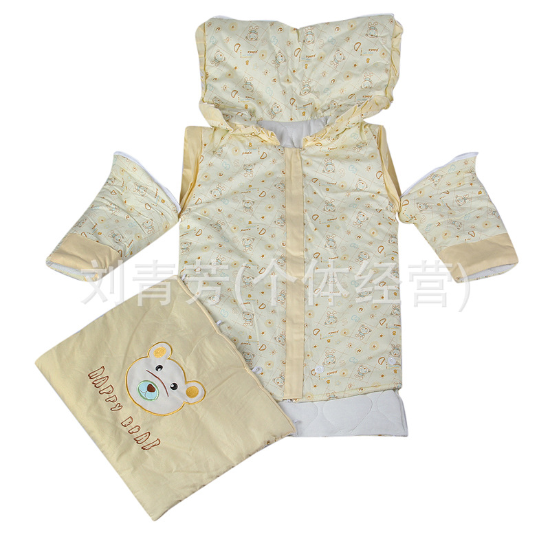 Baby cotton autumn/winter thickening sleeping bag Baby sleeping bag lengthens children's kick resistant sleeve can be removed