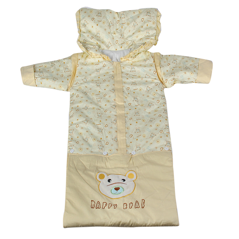 Baby cotton autumn/winter thickening sleeping bag Baby sleeping bag lengthens children&#039;s kick resistant sleeve can be removed