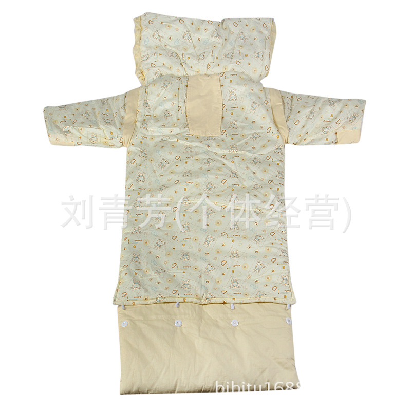 Baby cotton autumn/winter thickening sleeping bag Baby sleeping bag lengthens children's kick resistant sleeve can be removed