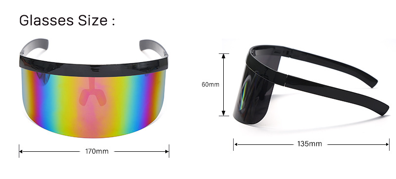 One-Piece Oversized Lens Privacy Anti-Foam Protective Sunglasses Fashion Outdoor UV-Proof Sunglasses One-Piece Oversized Lens Privacy Anti-Foam Protective Sunglasses Fashion Outdoor UV-Proof Sunglasses