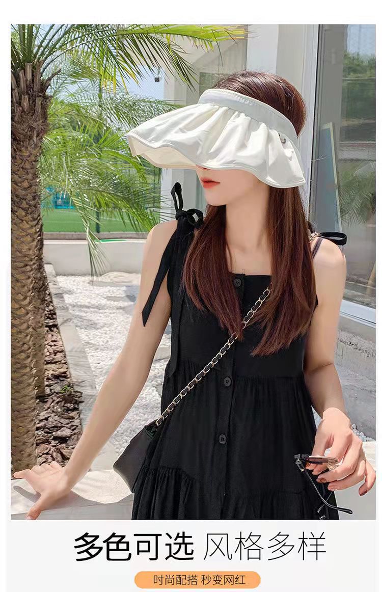 Hot Hat Women's Korean-Style Sun-Proof Face Cover Sun Hat Shell-like Bonnet UV-Proof Sun Shade Fashion All-Matching Topless Hat Hot Hat Women's Korean-Style Sun-Proof Face Cover Sun Hat Shell-like Bonnet UV-Proof Sun Shade Fashion All-Matching Topless Hat