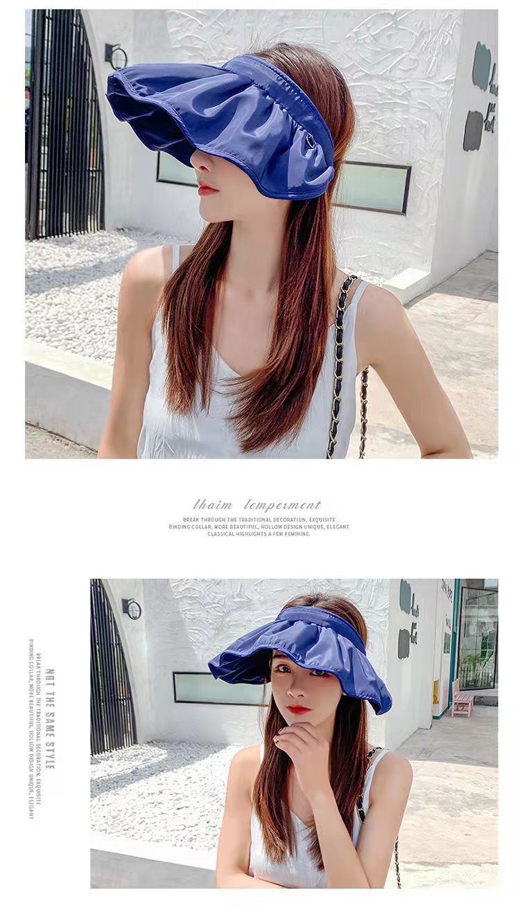 Hot Hat Women's Korean-Style Sun-Proof Face Cover Sun Hat Shell-like Bonnet UV-Proof Sun Shade Fashion All-Matching Topless Hat Hot Hat Women's Korean-Style Sun-Proof Face Cover Sun Hat Shell-like Bonnet UV-Proof Sun Shade Fashion All-Matching Topless Hat