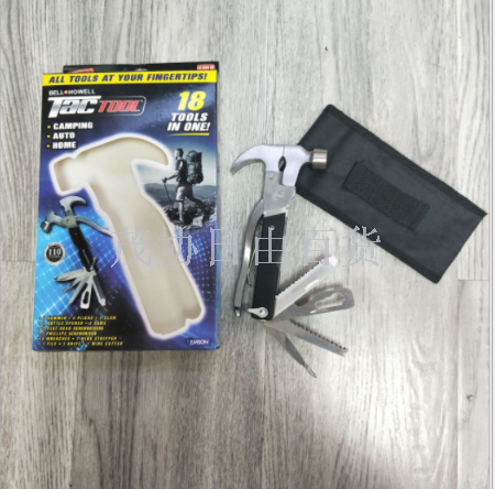 TAC TOOL 18 IN 1 stainless steel survival hammer multi-function safety hammer outdoor climbing hammer
