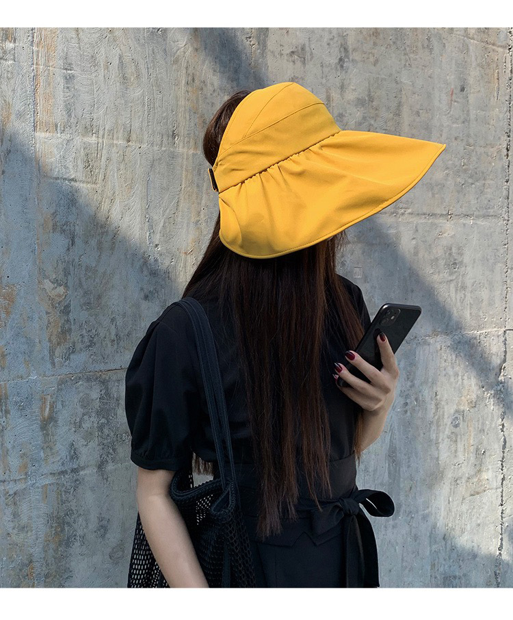 Japanese Sun-Proof Bucket Hat Women's Summer UV-Proof Air Top Vinyl Big Brim Foldable Headless Hat Japanese Sun-Proof Bucket Hat Women's Summer UV-Proof Air Top Vinyl Big Brim Foldable Headless Hat
