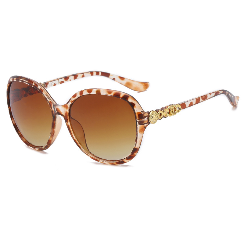 Korean Style New Fashion Large Rim Women&#039;s Sunglasses Vintage Sunshade Oval Frame Sunglasses UV-Proof Modern Glasses
