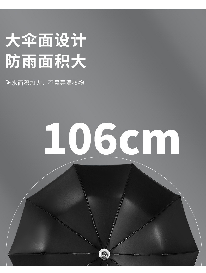 Full-Automatic 10-Bone Vinyl Sunshade UV-Proof Car Logo VIP Folding Men's Umbrella Business Umbrella Custom Logo Full-Automatic 10-Bone Vinyl Sunshade UV-Proof Car Logo VIP Folding Men's Umbrella Business Umbrella Custom Logo