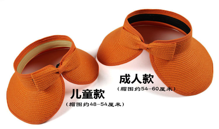 Hat Female Summer Big Brim Sun-Proof Straw Hat Sun Protection UV Protection Visor Cap Foldable Beach Trip Straw Hat