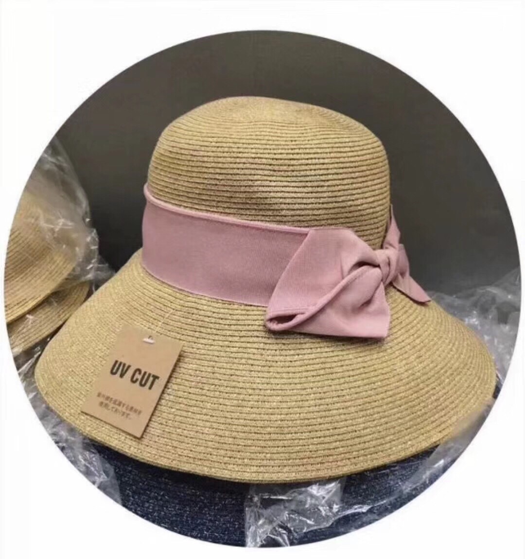 Sun Li Same Product Sun-Proof UV Japanese Paper Straw Hat Spring and Summer Foldable Bow Beach Bucket Hat Women Sun Li Same Product Sun-Proof UV Japanese Paper Straw Hat Spring and Summer Foldable Bow Beach Bucket Hat Women