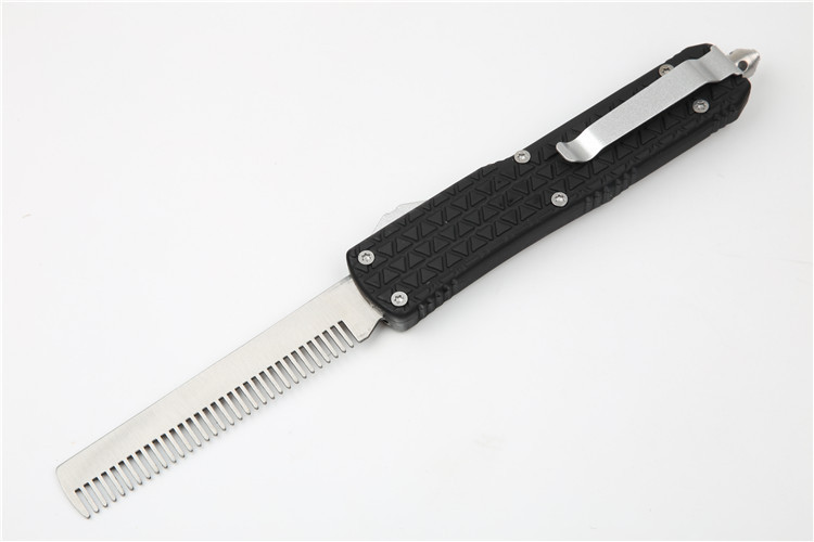 Factory Wholesale OTF Micro Technology Knife Series Comb Spring Retractable Pet Comb Outdoor Survival Broken Window Tool