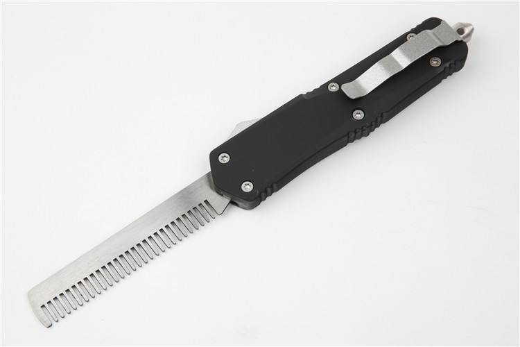 Factory Wholesale OTF Micro Technology Knife Series Comb Spring Retractable Pet Comb Outdoor Survival Broken Window Tool