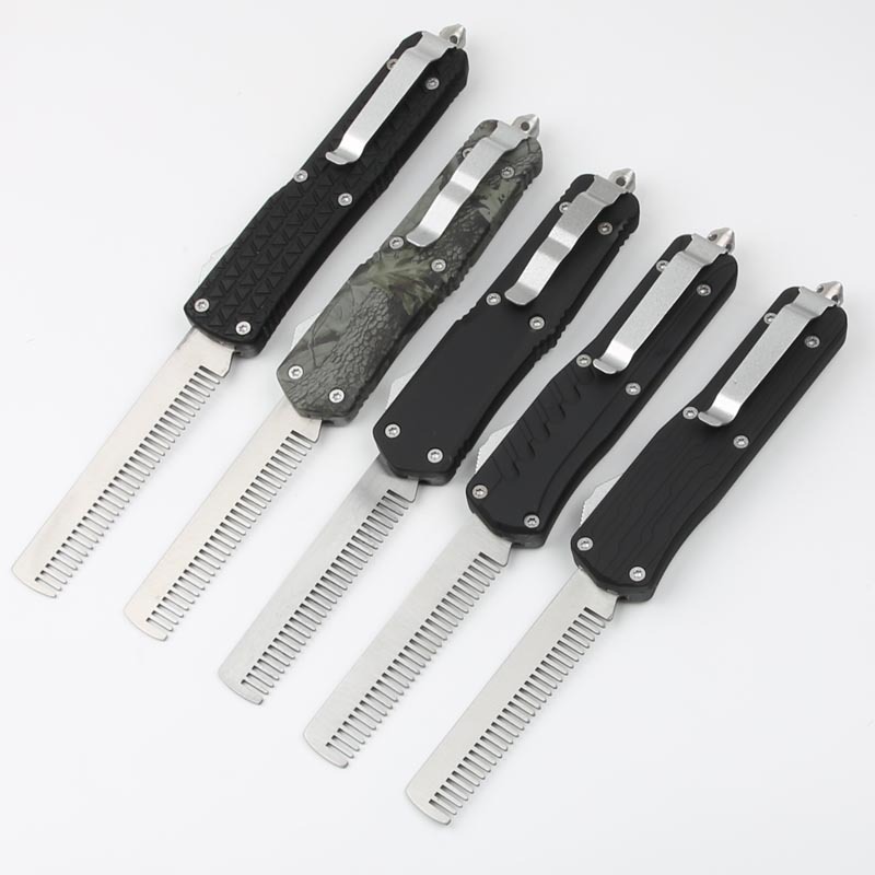 Factory Wholesale OTF Micro Technology Knife Series Comb Spring Retractable Pet Comb Outdoor Survival Broken Window Tool