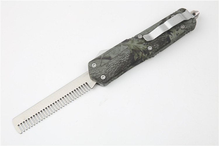 Factory Wholesale OTF Micro Technology Knife Series Comb Spring Retractable Pet Comb Outdoor Survival Broken Window Tool