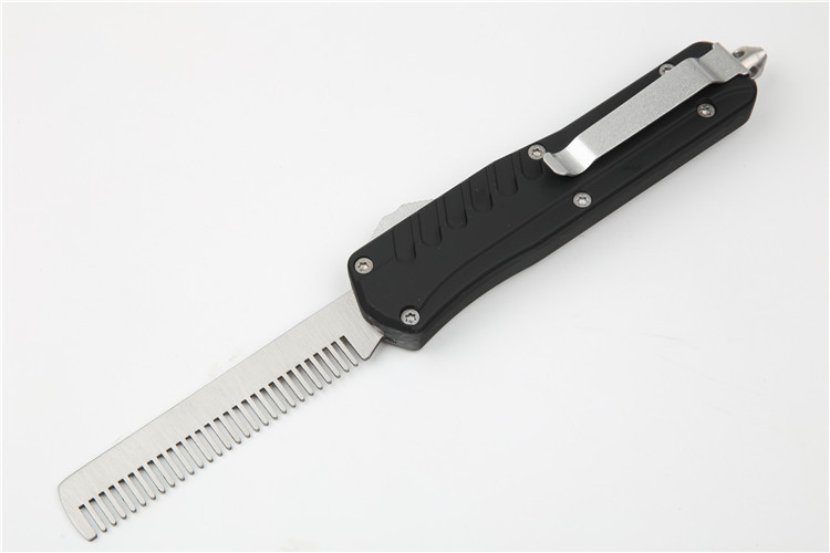 Factory Wholesale OTF Micro Technology Knife Series Comb Spring Retractable Pet Comb Outdoor Survival Broken Window Tool