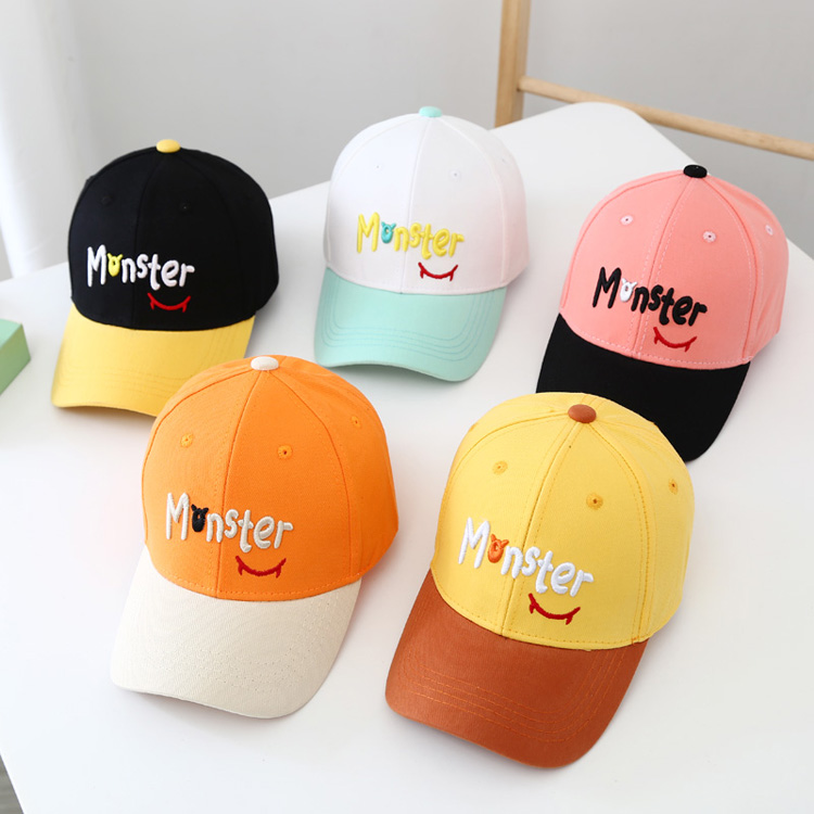 Manufacturer Children&#039;s Popular Pure Cotton Embroidery Color Matching Adjustable Outdoor UV-Proof Sports Cap