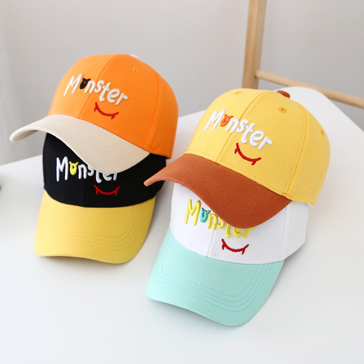 Manufacturer Children&#039;s Popular Pure Cotton Embroidery Color Matching Adjustable Outdoor UV-Proof Sports Cap