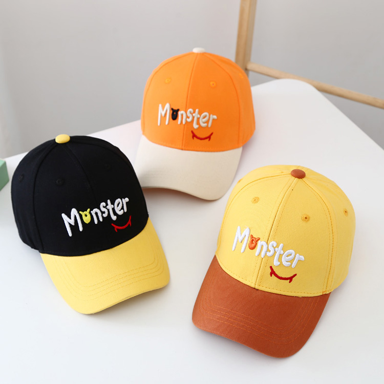 Manufacturer Children&#039;s Popular Pure Cotton Embroidery Color Matching Adjustable Outdoor UV-Proof Sports Cap