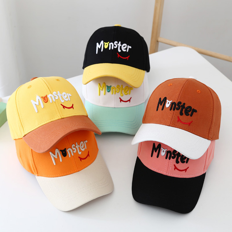 Manufacturer Children&#039;s Popular Pure Cotton Embroidery Color Matching Adjustable Outdoor UV-Proof Sports Cap