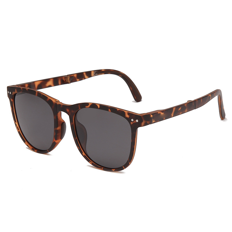 Folding Sunglasses Women&#039;s Outdoor Portable Sunglasses 2021 New Tr UV-Proof Street Shooting Travel Polarized Sunglasses