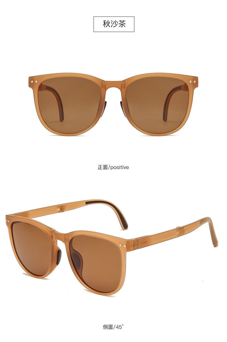 Folding Sunglasses Women's Outdoor Portable Sunglasses 2021 New Tr UV-Proof Street Shooting Travel Polarized Sunglasses Folding Sunglasses Women's Outdoor Portable Sunglasses 2021 New Tr UV-Proof Street Shooting Travel Polarized Sunglasses