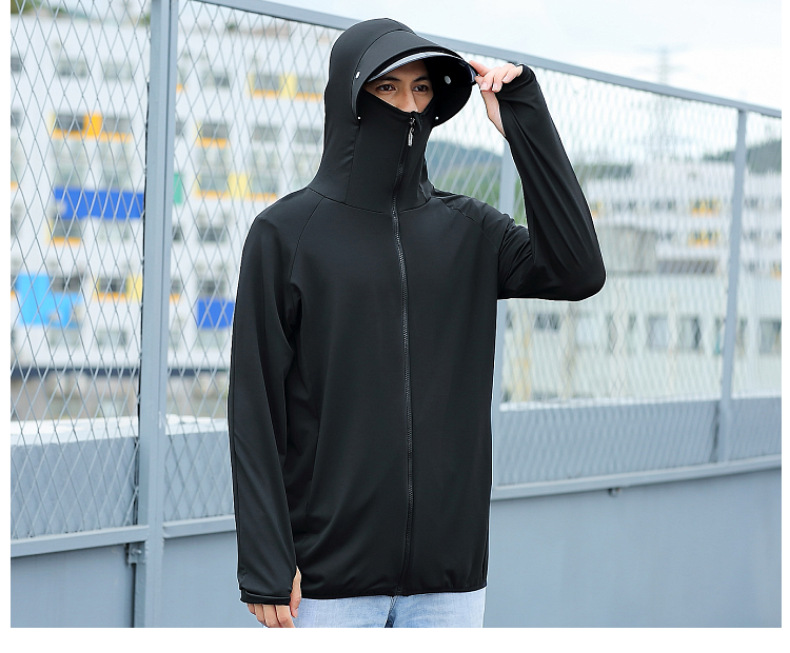 Sun Protection Clothing Men's Summer Ice Silk Fishing Sun-Proof Clothes Cycling Take-out Men's Thin Breathable and UV-Resistant Outdoor Set Sun Protection Clothing Men's Summer Ice Silk Fishing Sun-Proof Clothes Cycling Take-out Men's Thin Breathable and UV-Resistant Outdoor Set
