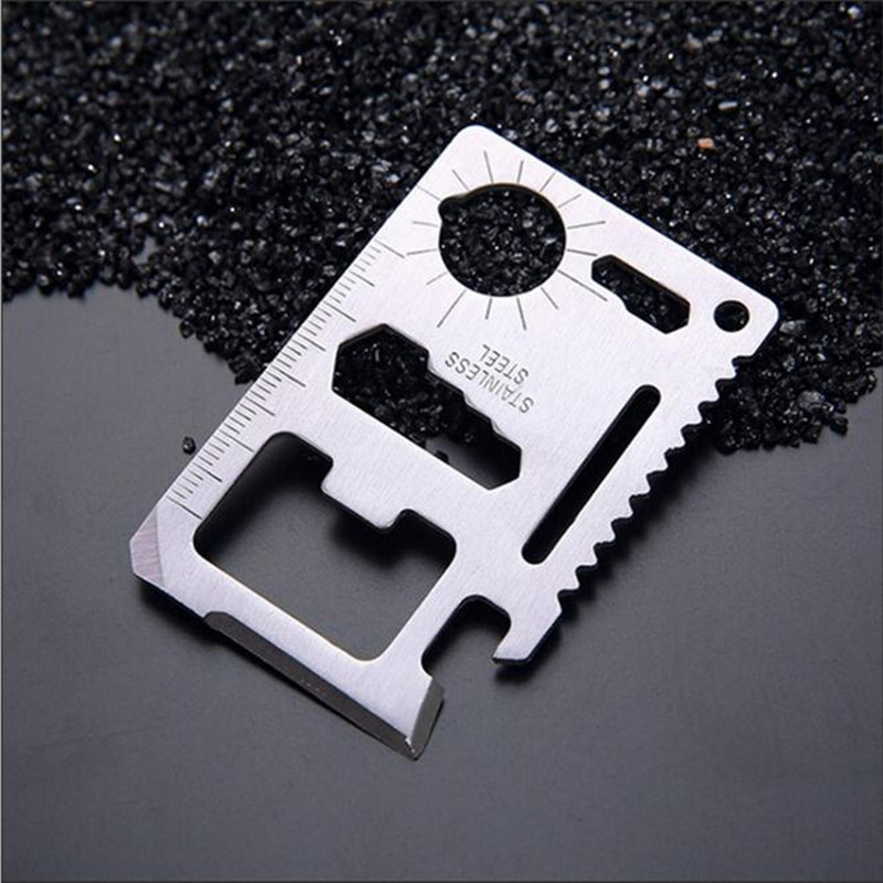 Creative Double Row Sharp Kerf Multifunctional Swiss Saber Cards Outdoor Camping Tool Card Survival Card Wholesale