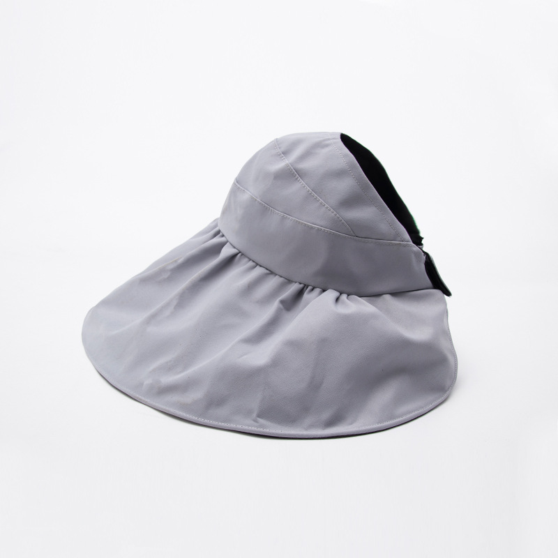 New Air Top Sunhat Women's Summer Leisure Travel UV Protection Big Brim Sun-Proof Vinyl Bucket Hat Dew Ponytail New Air Top Sunhat Women's Summer Leisure Travel UV Protection Big Brim Sun-Proof Vinyl Bucket Hat Dew Ponytail