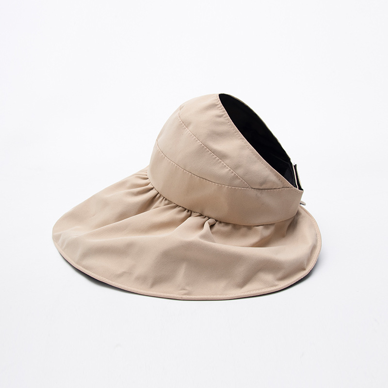 New Air Top Sunhat Women's Summer Leisure Travel UV Protection Big Brim Sun-Proof Vinyl Bucket Hat Dew Ponytail New Air Top Sunhat Women's Summer Leisure Travel UV Protection Big Brim Sun-Proof Vinyl Bucket Hat Dew Ponytail