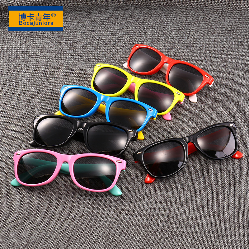 Currently Available Wholesale Silicone Fashion UV-Proof Sunglasses Baby Glasses Polarized Kids Sunglasses