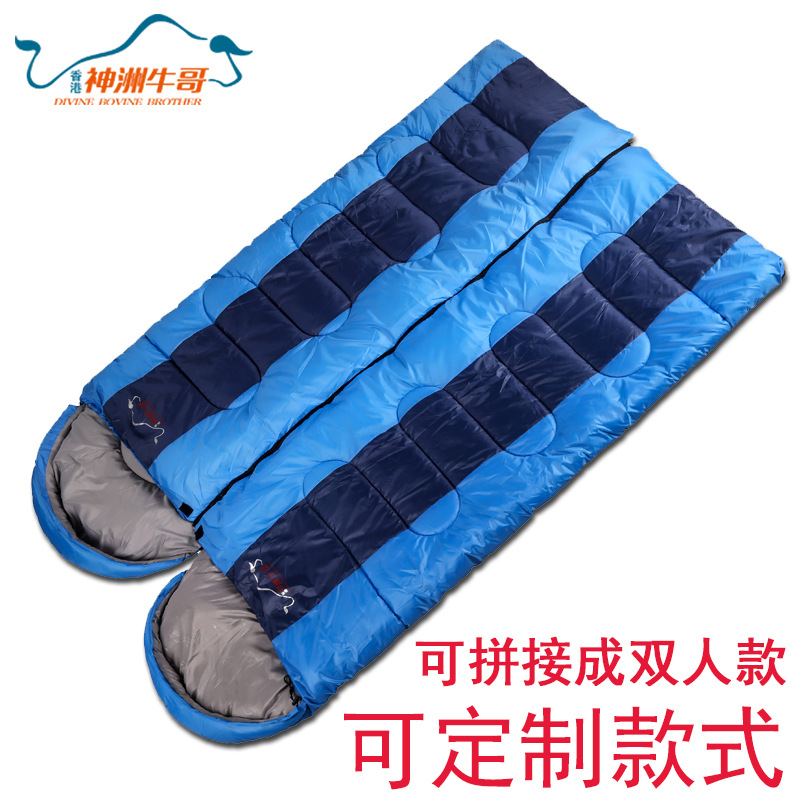 Factory Direct Sales Sleeping Bag Adult Outdoor Camping Single Person Travel Portable Envelope Sleeping Bag Adult Indoor