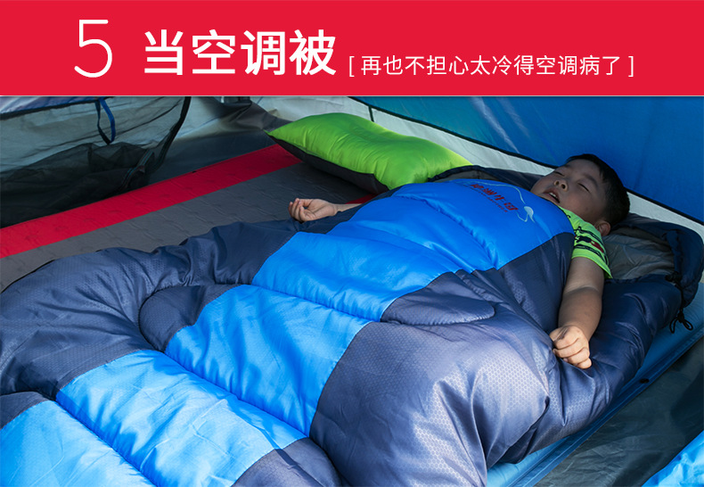 Factory Direct Sales Sleeping Bag Adult Outdoor Camping Single Person Travel Portable Envelope Sleeping Bag Adult Indoor