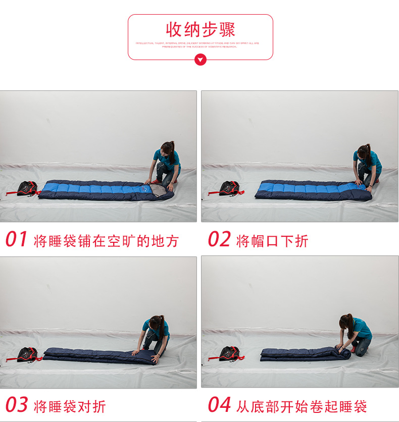 Factory Direct Sales Sleeping Bag Adult Outdoor Camping Single Person Travel Portable Envelope Sleeping Bag Adult Indoor