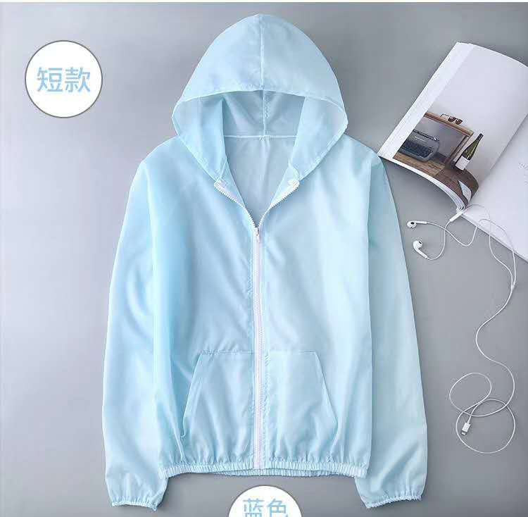 2021 Summer New Mid-Length Sun Protective Clothes Women&#039;s Korean-Style Hooded Outdoor UV-Proof Transparent Top Wholesale
