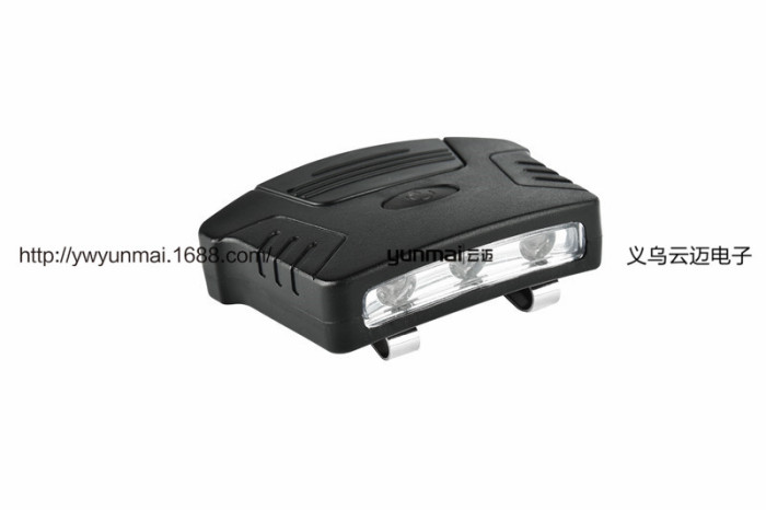 Wholesale 3*LED brim lamp clip cap type outdoor flashlight cap clip lamp lamp cap lamp hunting fishing