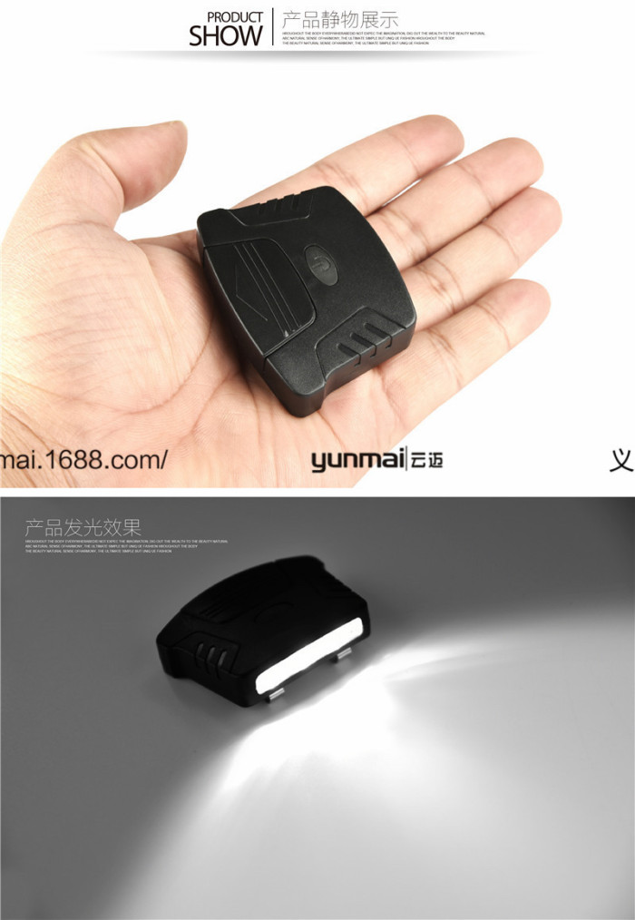 Wholesale 3*LED brim lamp clip cap type outdoor flashlight cap clip lamp lamp cap lamp hunting fishing