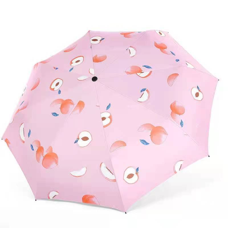 Umbrella Fruit Fruit Fun Sun-Proof Sun-Proof UV-Proof Rain-Proof Dual-Use Vinyl Sun Umbrella Can Be Printed Advertising Umbrella