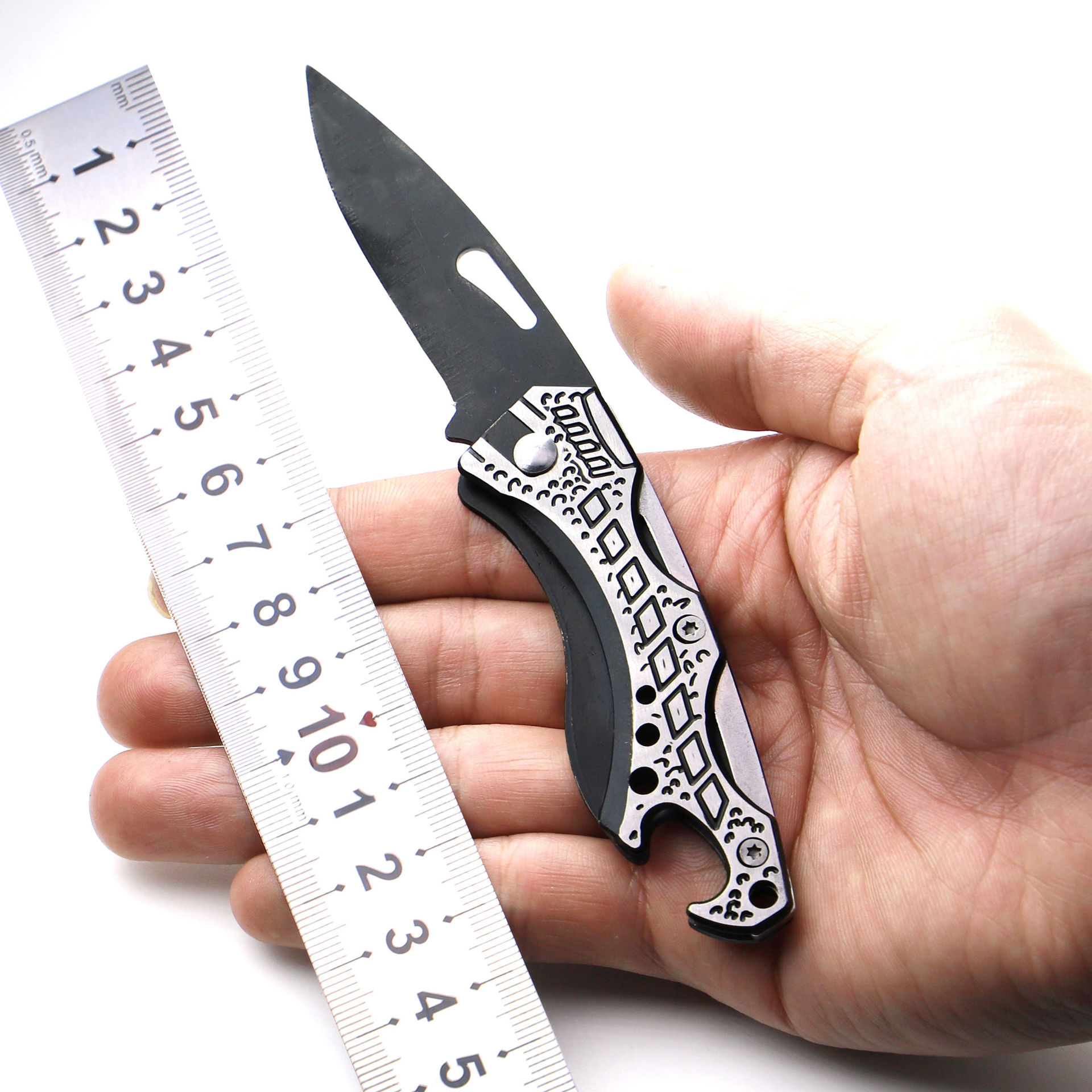 High Hardness Mini Outdoor Folding Knife Portable Key Knife Camping Survival Knife Self-Defense Portable Fruit Knife